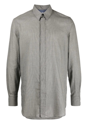 Paul Smith fine-check cotton blend shirt - Black