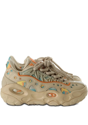 PUMA perforated pattern lace-up trainers - Neutrals