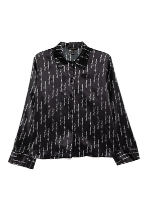 Kiki de Montparnasse F beautiful silk lounge pajama top - Black