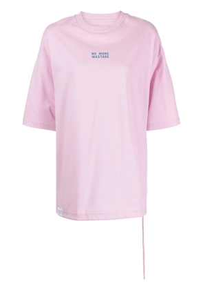 izzue graphic-print cotton T-shirt - Pink