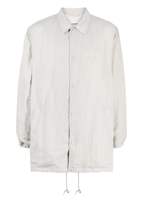 Doublet logo-embroidered shirt jacket - Grey
