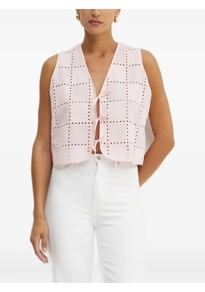 IVY OAK perforated-design top - Pink