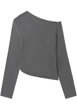 tout a coup asymmetric-neck top - Grey
