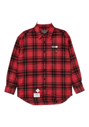 Musium Div. patchwork plaid shirt - Red