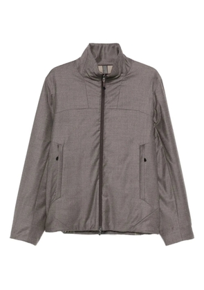 Sease zip-front panelled jacket - Grey