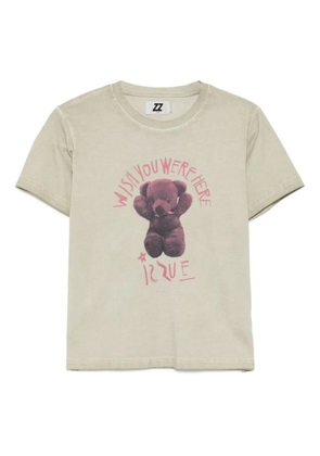 izzue graphic-print cotton T-shirt - Green