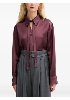 Isabelle Blanche tie-neck shirt - Purple