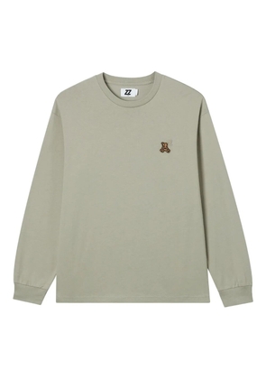 izzue bear-logo long-sleeve T-shirt - Green