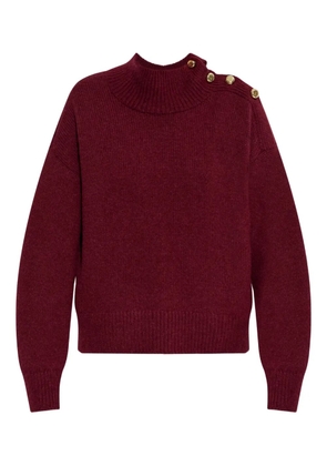 Kate Spade high-neck shoulder-detail sweater - Red