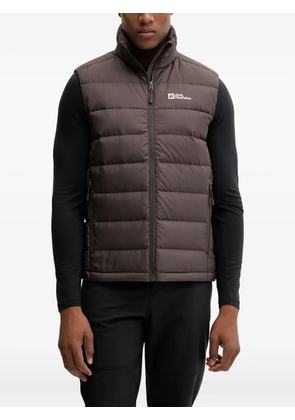 JACK WOLFSKIN zip-up quilted jacket - Brown