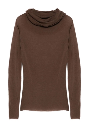 Alysi cowl-neck sweater - Brown