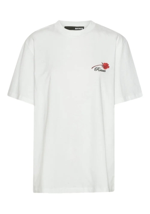 ROTATE BIRGER CHRISTENSEN logo-embroidery organic-cotton T-shirt - White