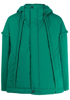 Homme Plissé Issey Miyake Frame hooded padded jacket - Green