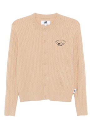 CHOCOOLATE logo-embroidered cardigan - Neutrals