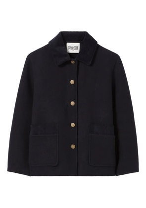 Claudie Pierlot cropped wool tailored coat - Blue