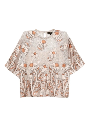 Biyan floral-print top - Neutrals