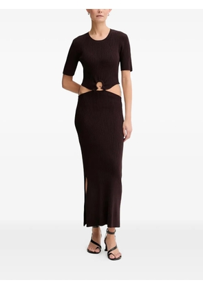 Sessùn cut-out midi dress - Brown
