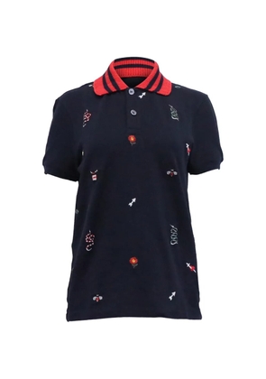 Gucci Pre-Owned embroidered-detail polo shirt - Blue