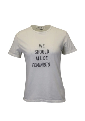 Christian Dior Pre-Owned slogan-print T-shirt - White