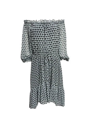 Diane Von Furstenberg Vintage printed off-shoulder dress - Black