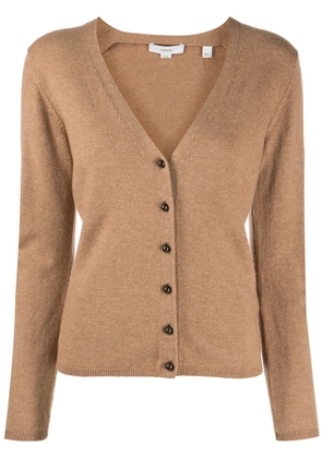 Vince buttoned-up V-neck cardigan - Brown