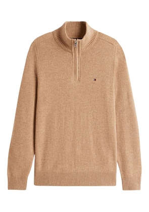 Tommy Hilfiger zip neck jumper - Neutrals