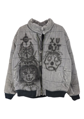 CHITO Finesse Pup hand-painted quilted jacket - Grey
