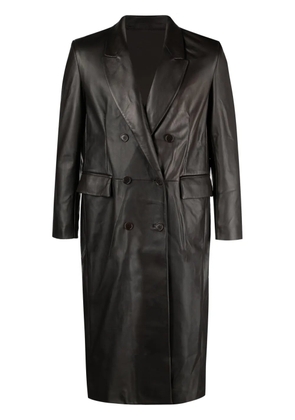 Salvatore Santoro double-breasted leather coat - Brown