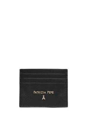 Patrizia Pepe Fly logo-plaque card holder - Black