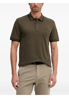 BOSS button-fastening polo shirt - Green