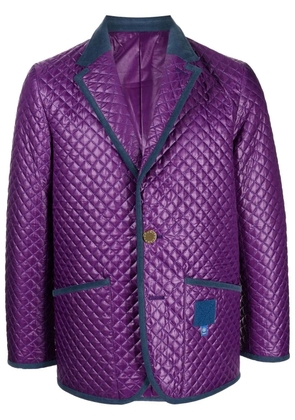 Fumito Ganryu quilted single-breasted blazer - Purple