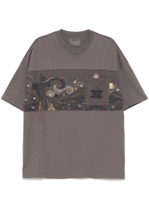Musium Div. logo-embroidered T-shirt - Grey