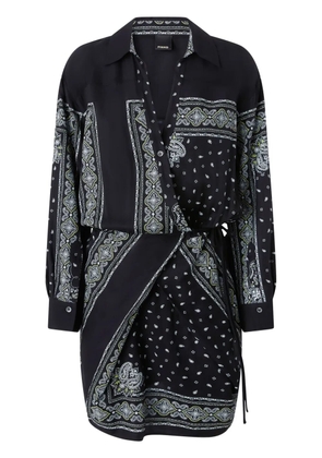 PINKO bandana-print mini dress - Black