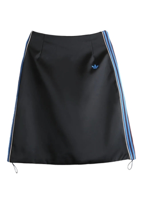 adidas satin stripe-detail skirt - Black