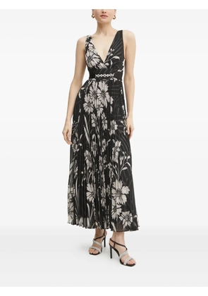 MARCIANO by GUESS floral pleated dress - Black