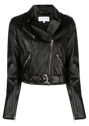 Patrizia Pepe long sleeve biker jacket - Black