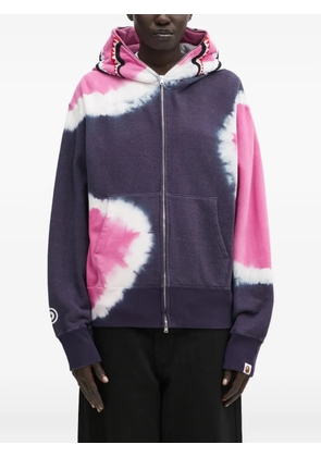 A BATHING APE® Hand Dye Shark zip-up hoodie - Purple