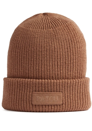 Patou logo-embroidered beanie - Brown