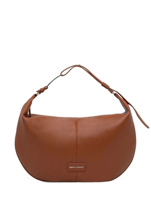 Armani Exchange logo-plaque tote bag - Brown