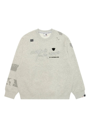 AAPE BY *A BATHING APE® appliqué-patch sweatshirt - Grey