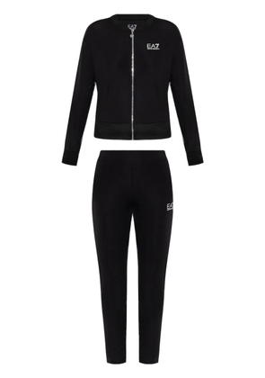 Ea7 Emporio Armani logo-print tracksuit - Black