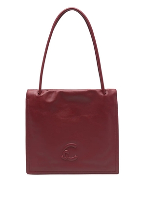 Coccinelle logo-embossed leather tote bag - Red