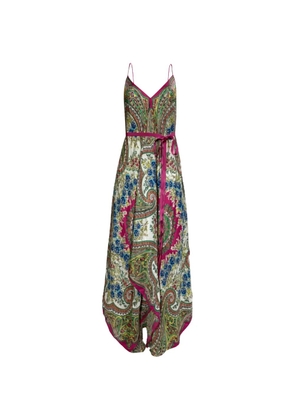 Etro Vintage printed silk dress - Pink