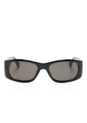Moschino Eyewear logo-lettering rectangle-frame sunglasses - Black