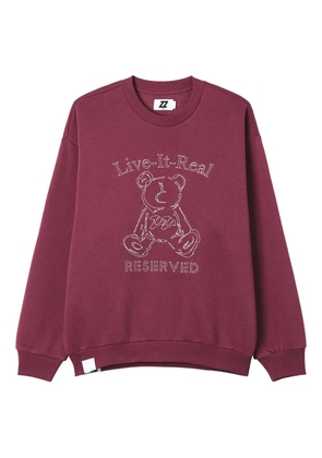 izzue teddy-embroidered sweatshirt
