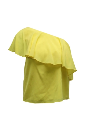 alice + olivia ruffled one-shoulder top - Yellow