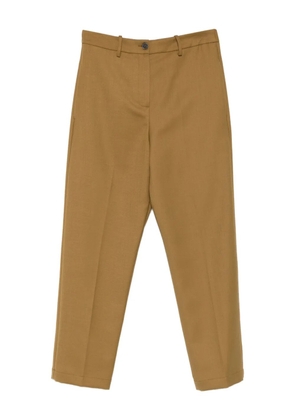 Alysi pressed-crease cotton trousers - Brown