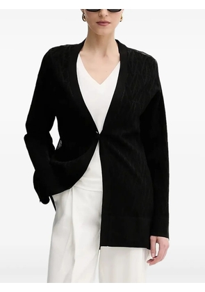 Armani Exchange wide-hem long-sleeves cardigan - Black
