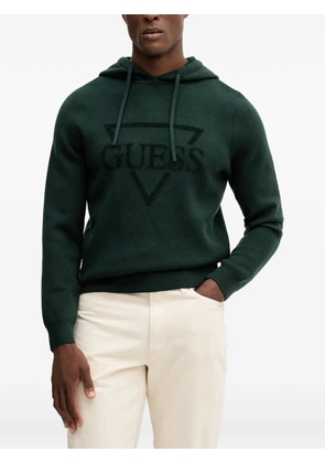 GUESS USA logo hooded sweater - Green