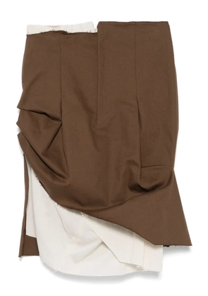 Elena Velez asymmetric tailored mini skirt - Green